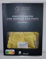 Frische Raviolini - Kirschtomaten und Burrata