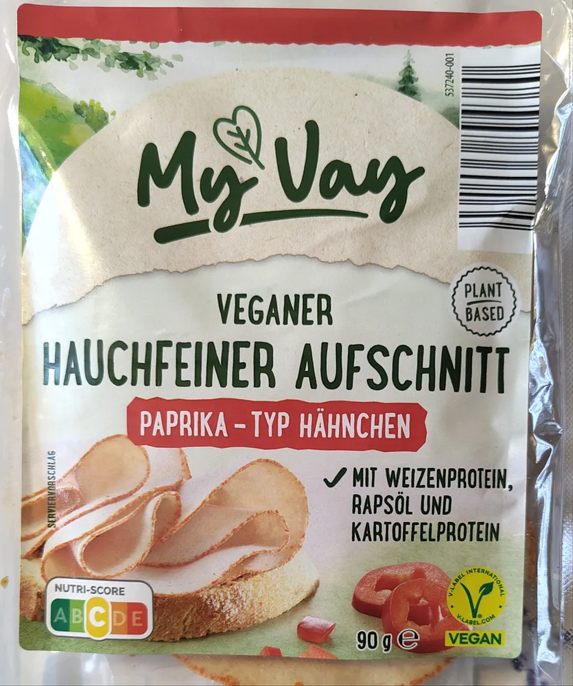 Veganer Hauchschnitt Paprika - Typ Hähnchen