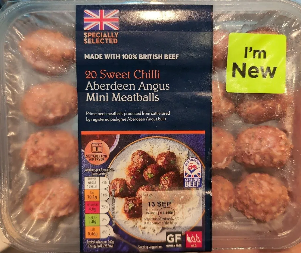 20 Sweet Chilli Aberdeen Angus Mini Meatballs