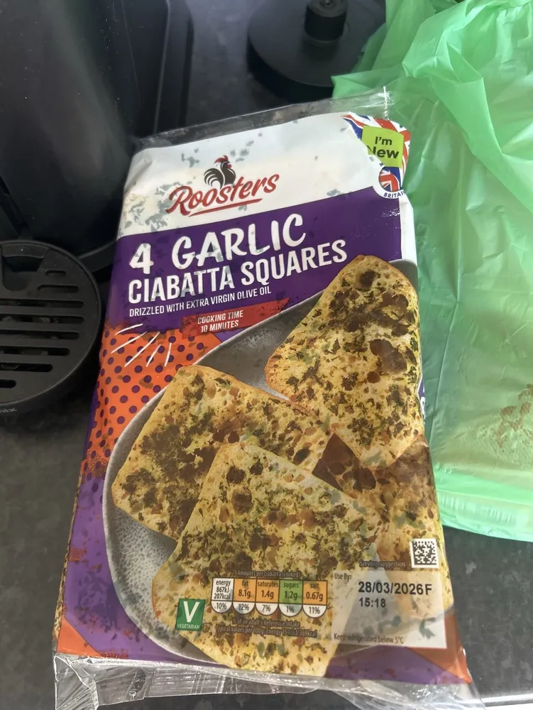 Garlic Ciabatta Squares