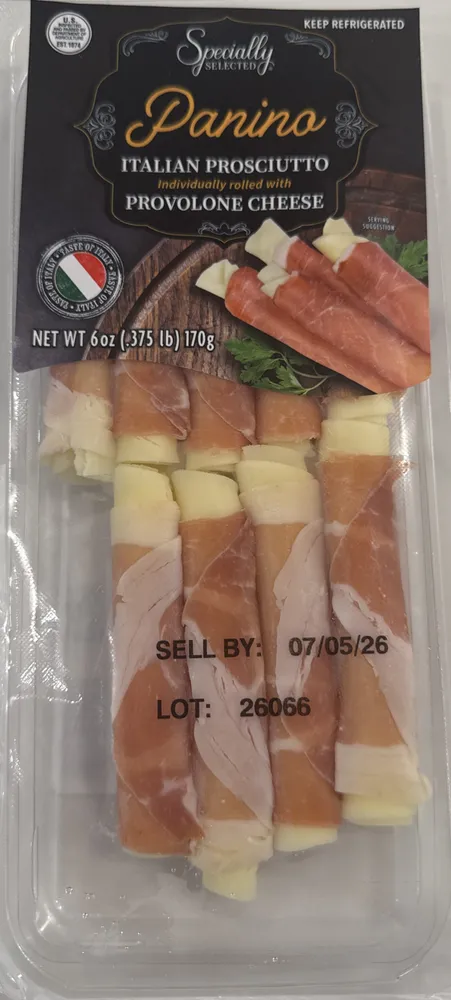 Panino Italian Prosciutto Individually rolled with Provolone Cheese