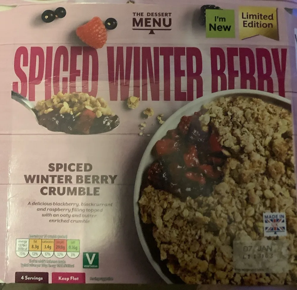Spiced Winter Berry Crumble
