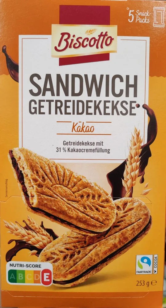 Sandwich-Getreidekekse - Kakao