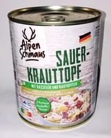 Sauerkrauttopf mit Kasseler und Kartoffeln