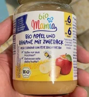 BIO APFEL UND BANANE MIT ZWIEBACK