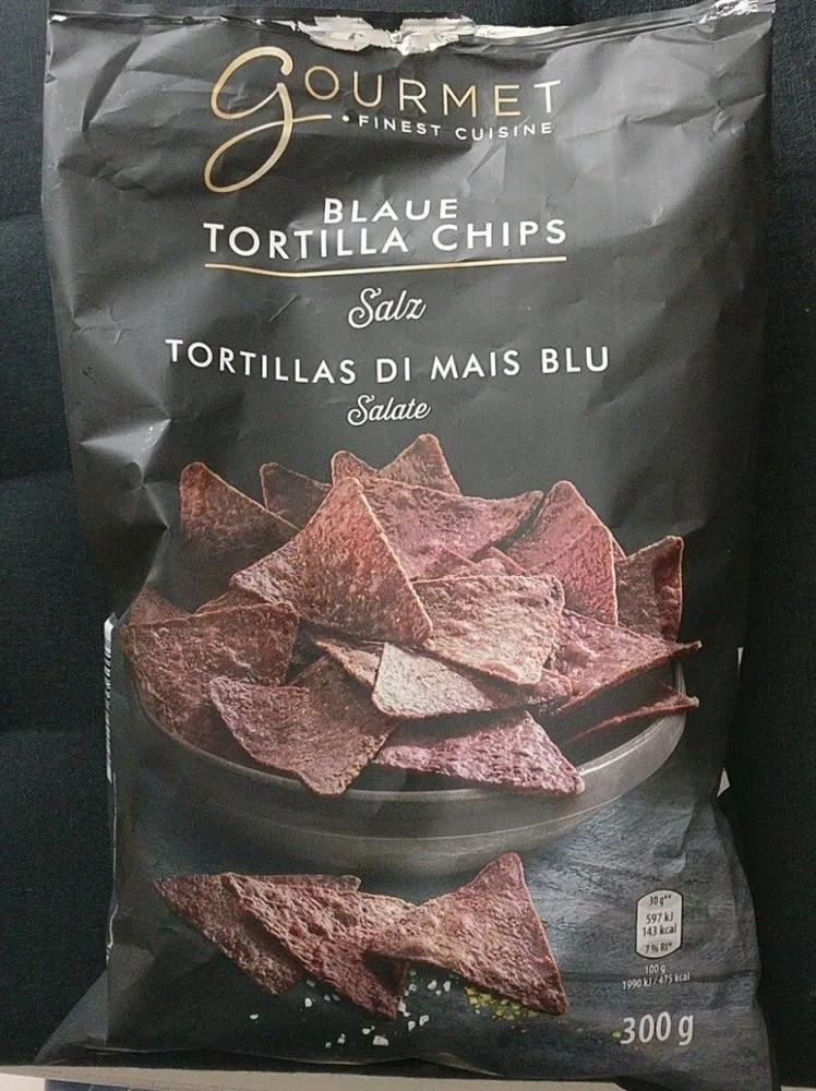 Blaue Tortillas chips