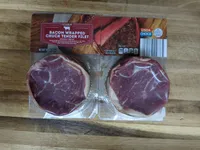 Bacon wrapped chuck tender filet