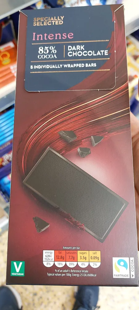 Intense 85% dark chocolate