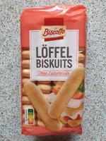 Löffel Biskuits ohne Zuckerkruste
