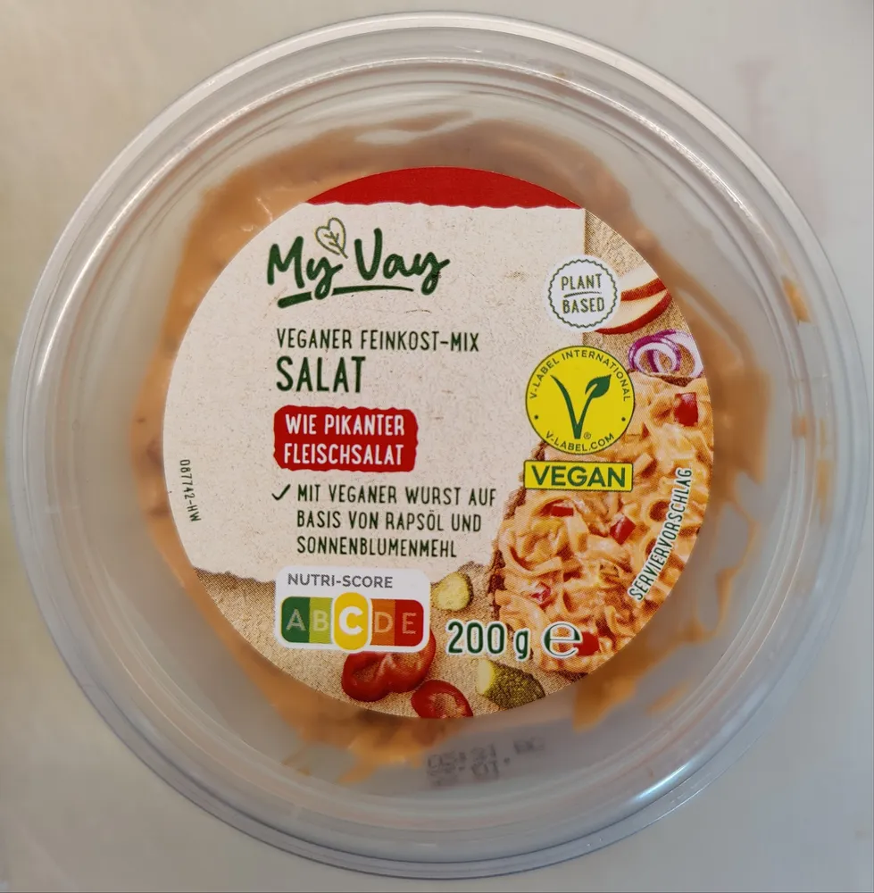 Veganer Salat pikant