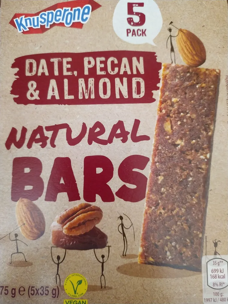 Natural bars; Date, Pecan & Almond