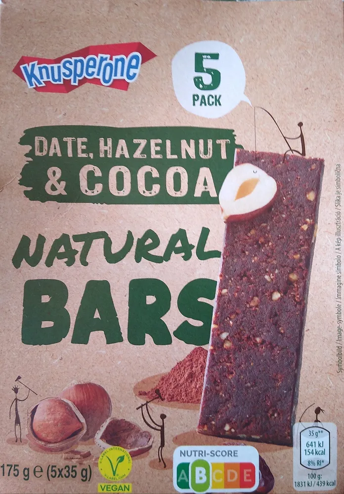 Natural Bars: Date, Hazelnut & Cocoa