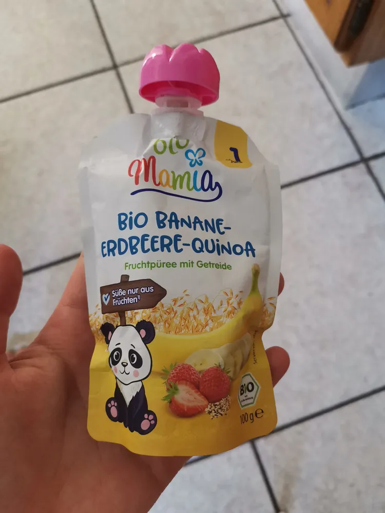 Bio banane-erdbeere-quinoa