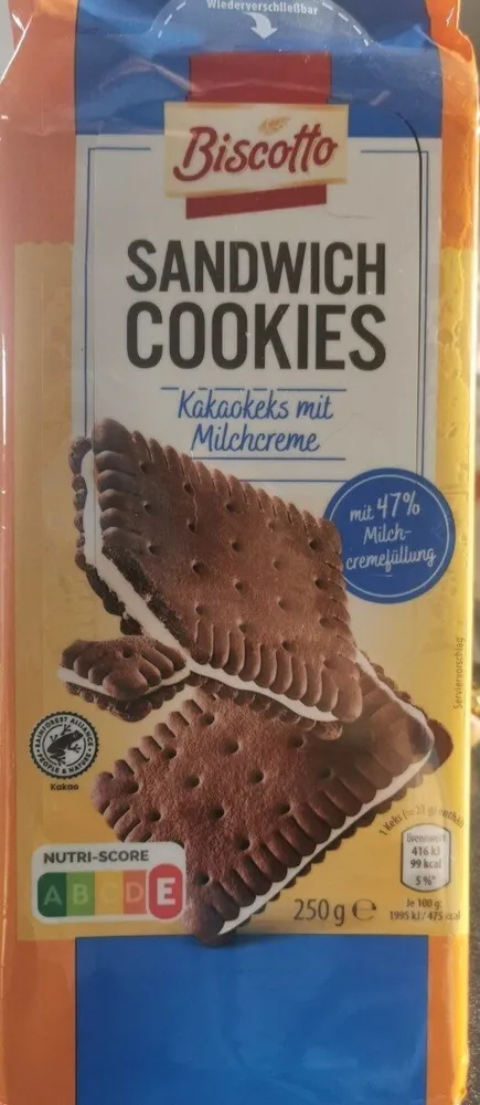 Sandwich-Cookies - Kakaokeks mit Milchcreme