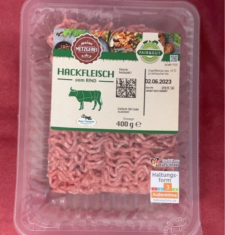 ALDI MEINE METZGEREI Rind Rinderhack 1kg 9.98€