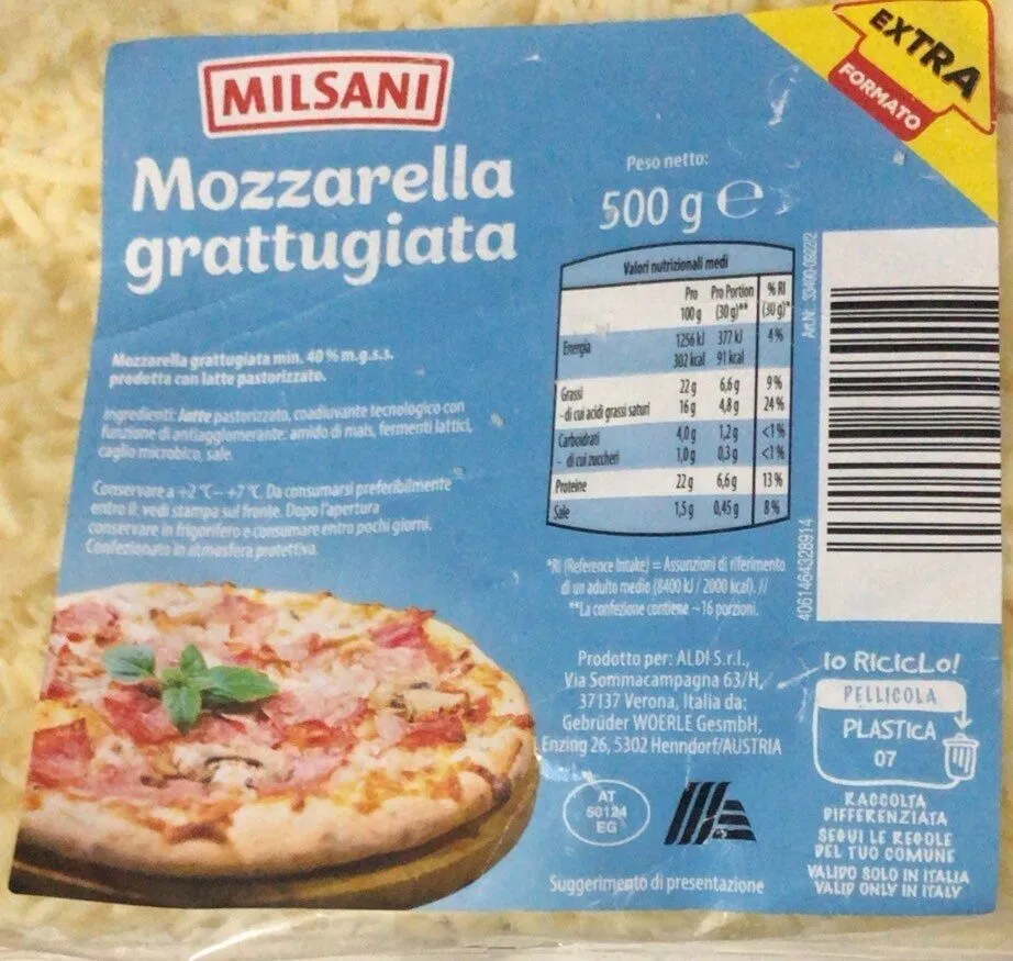 Mozzarella grattugiata