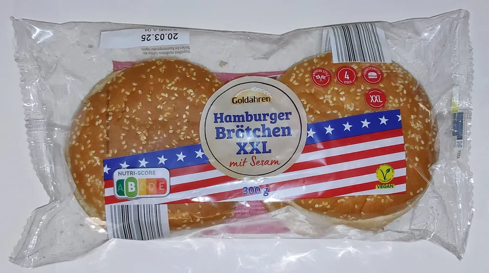 Hamburger-Brötchen mit Sesam XXL