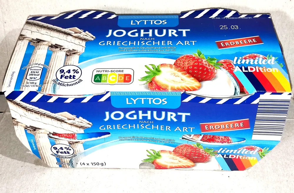 Joghurt Griechischer Art Limited Aldition - Erdbeere