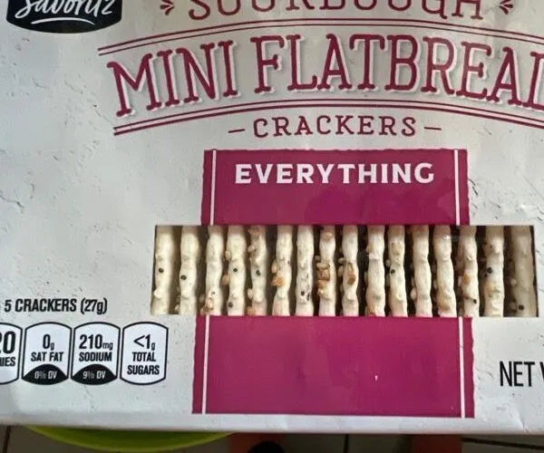 Sourdough mini flatbread crackers