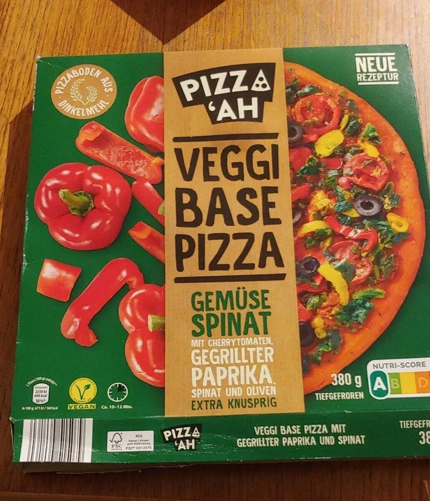 Veggie Base Pizza - Gemüse-Spinat
