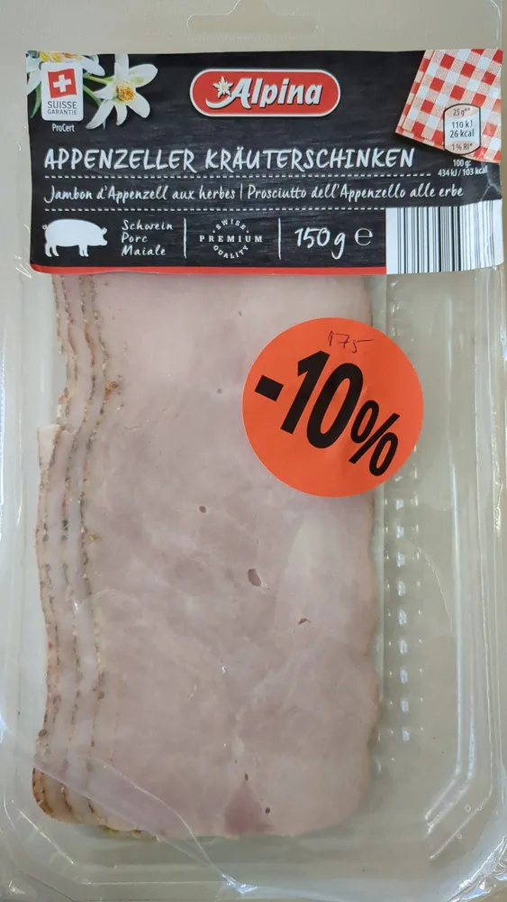 Jambon d'Appenzell aux herbes