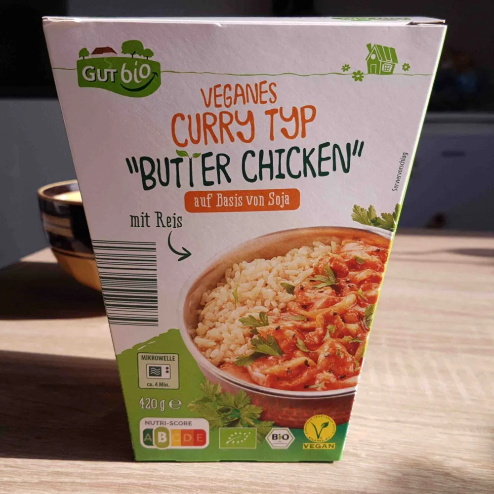 Veganes Curry Typ "Butter Chicken"