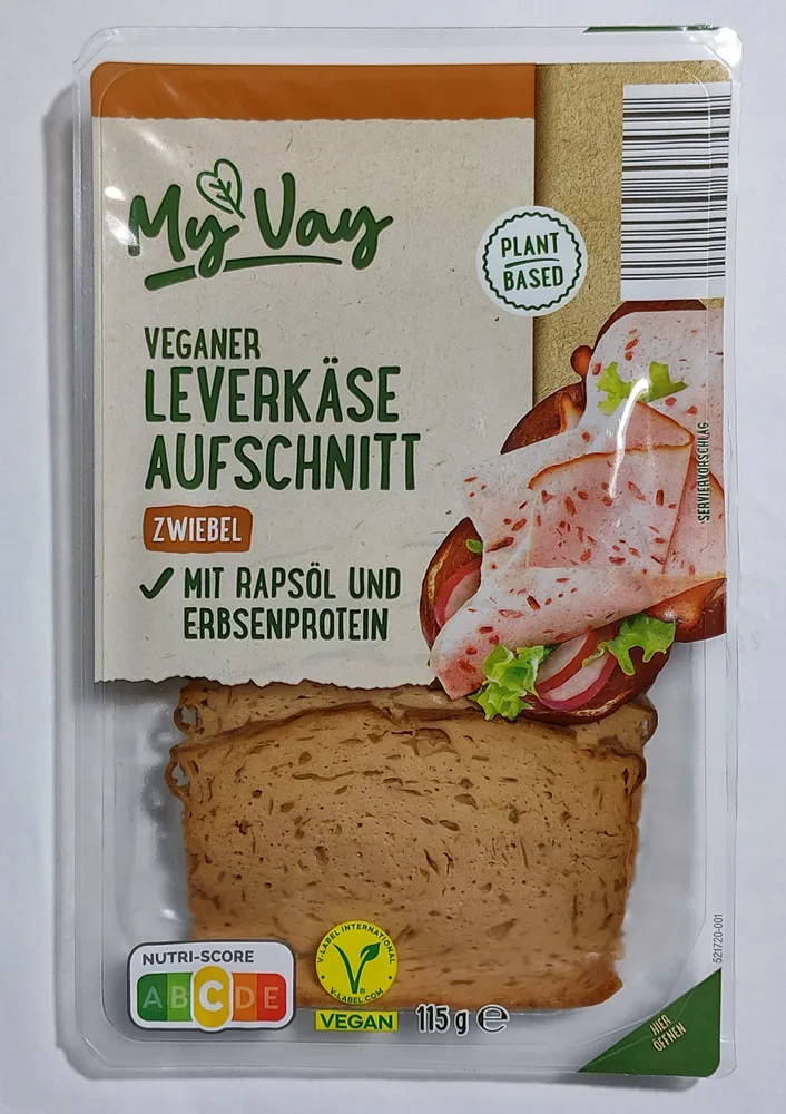 Veganer Leverkäse-Aufschnitt - Zwiebel