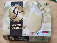 ALDI Bourbon Vanillla Flavoured Ice Cream Lollies Covered with White Chocolate