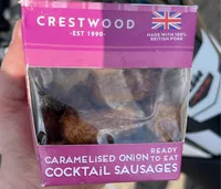 Caramelised onion cocktail sausages