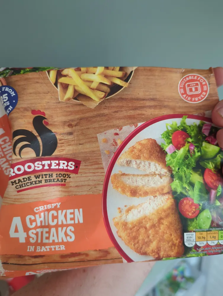 Crispy Chicken Steaks in Tempura Batter