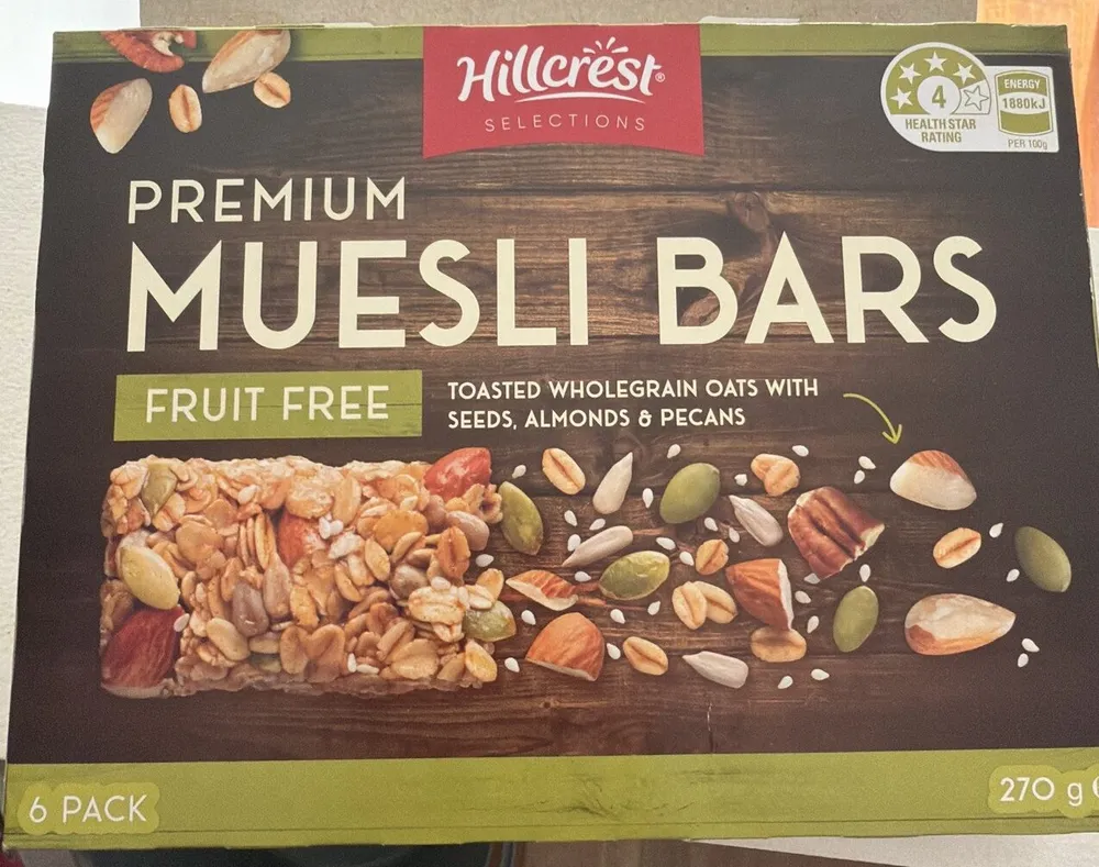 Premium Muesli Bars Fruit Free