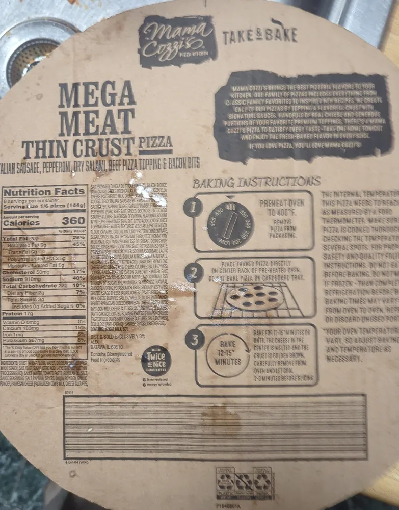 Mega Meat Thin Crust Pizza
