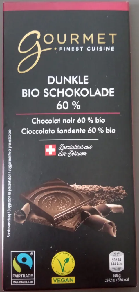 Chocolat noir 60% bio