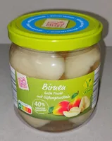 Birnen halbe Frucht mit Süßungsmitteln