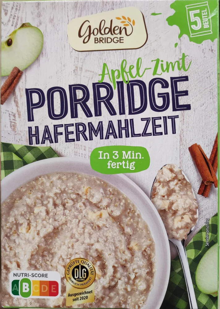 Porridge Hafermahlzeit Apfel-Zimt