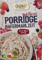 Porridge Hafermahlzeit Waldbeere