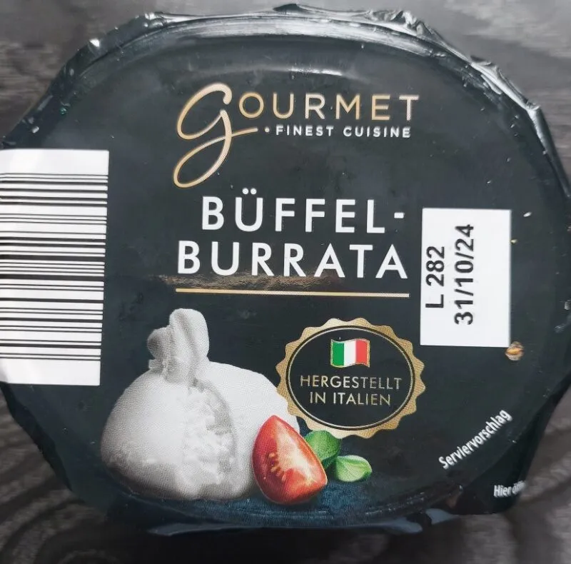 ALDI GOURMET FINEST CUISINE Käse Büffelbura 125g 1.99€ 1kg 15.92€