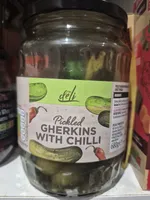 Pickled gherkins with chilli