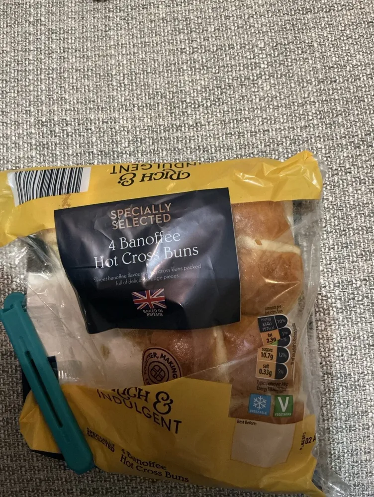 Banoffe Hot Cross Buns