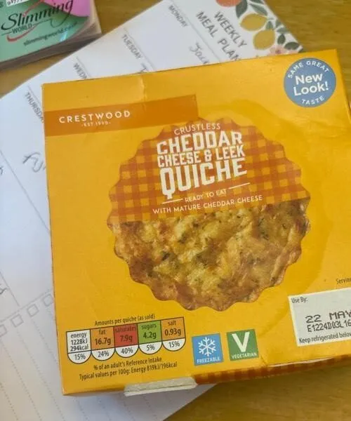 Cheese and leek quiche