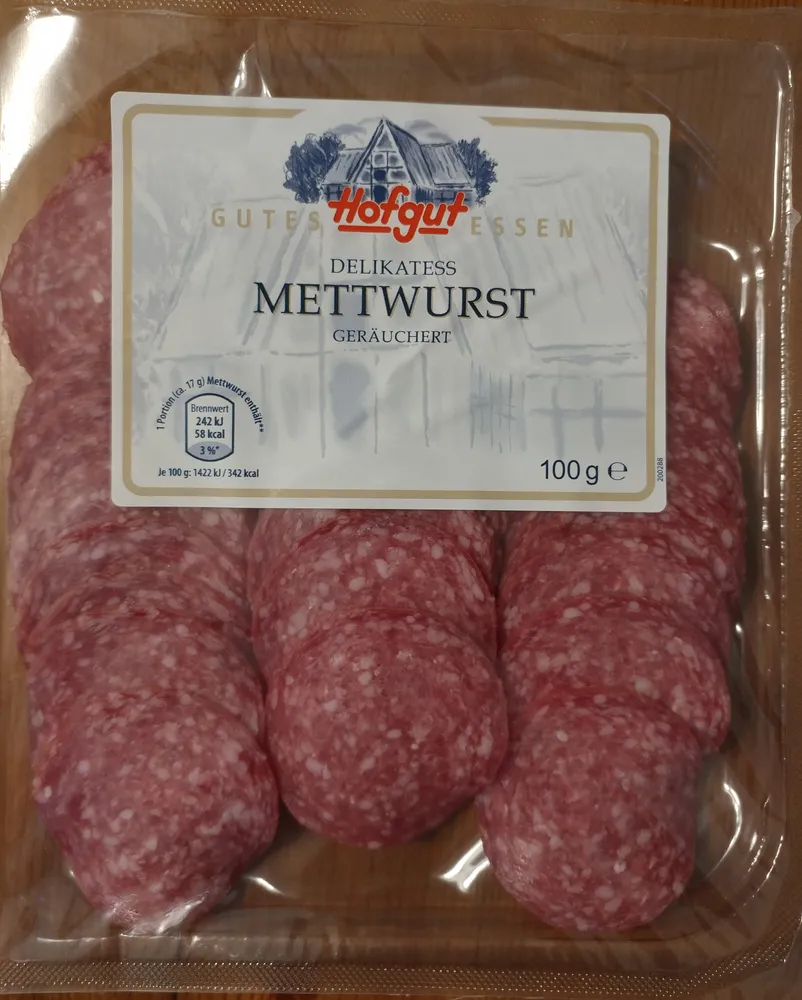 Delikatess Mettwurst geräuchert