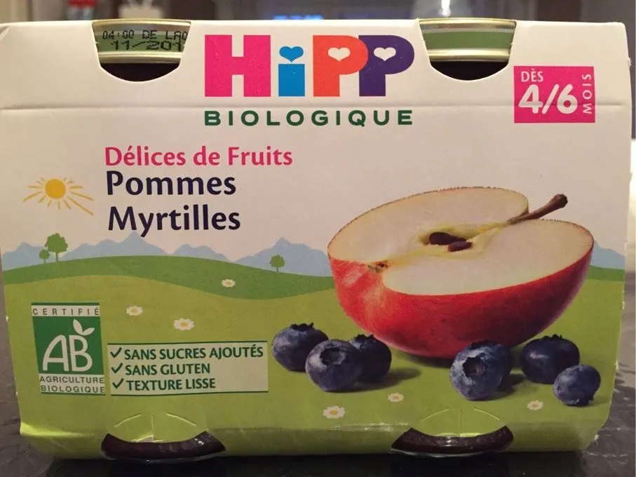 Délices de Fruits Pommes Myrtilles
