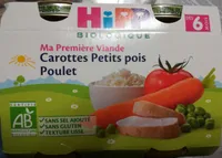 Petit Pot Carottes Petits Pois Poulet Hipp 2X190 G +
