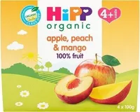 Just Fruit - Apple, Peach & Mango Fruit Pots 4+ Months 4 x