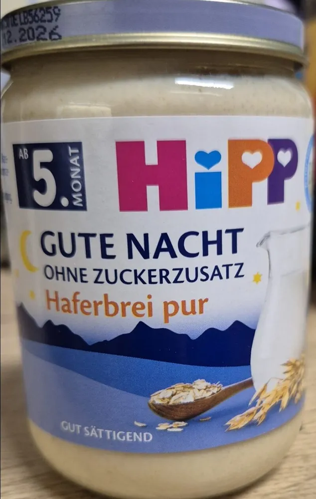 Gute Nacht Haferbrei pur
