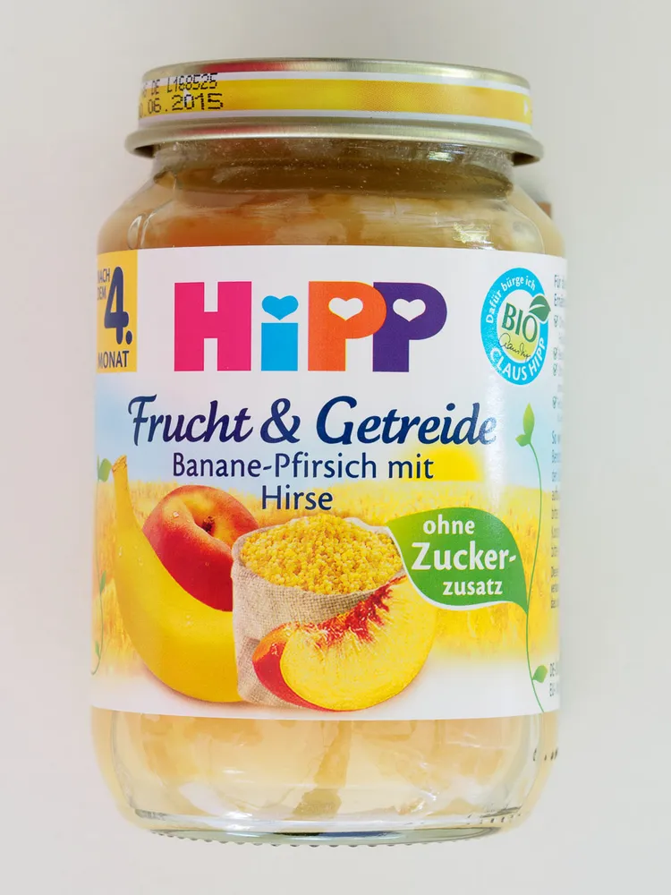 Frucht & Getreide Banane-Pfirsich mit Hirse ( Nach dem 4. Monat)