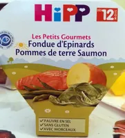 Fondue d'épinards Pommes de terre Saumon
