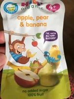 Apple, pear and banana puree