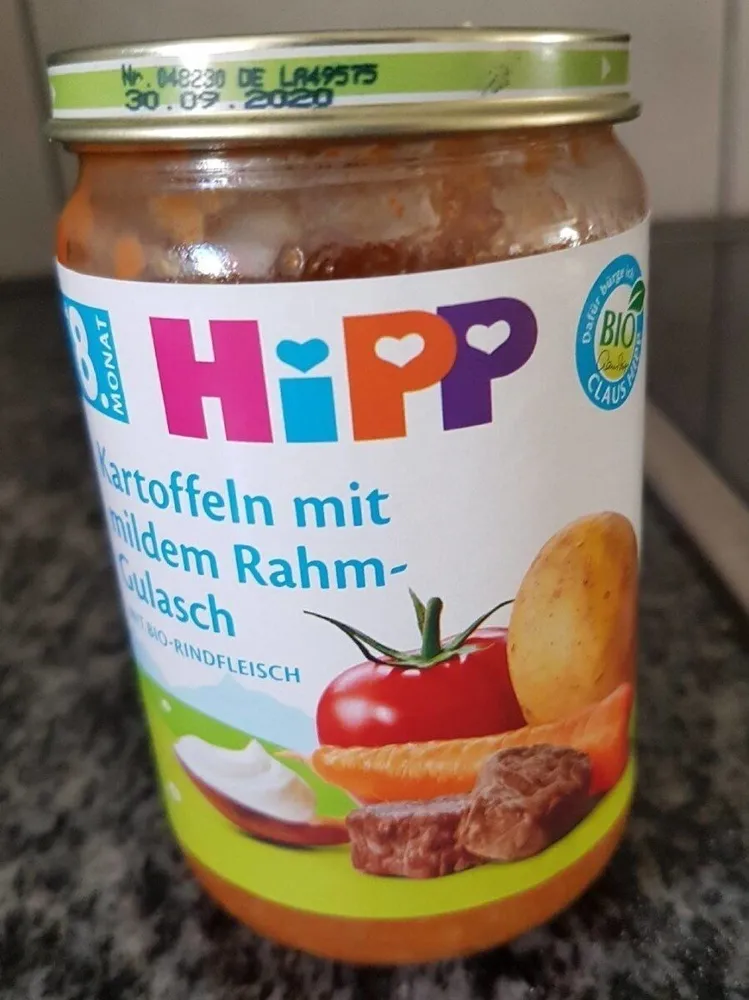 Hipp Kartoffeln Mit Mildem Rahm-gulasch 220G