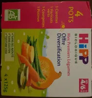 Mes Premiers Légumes (Offre diversification Haricots verts, Carottes, Courgettes, Butternut)